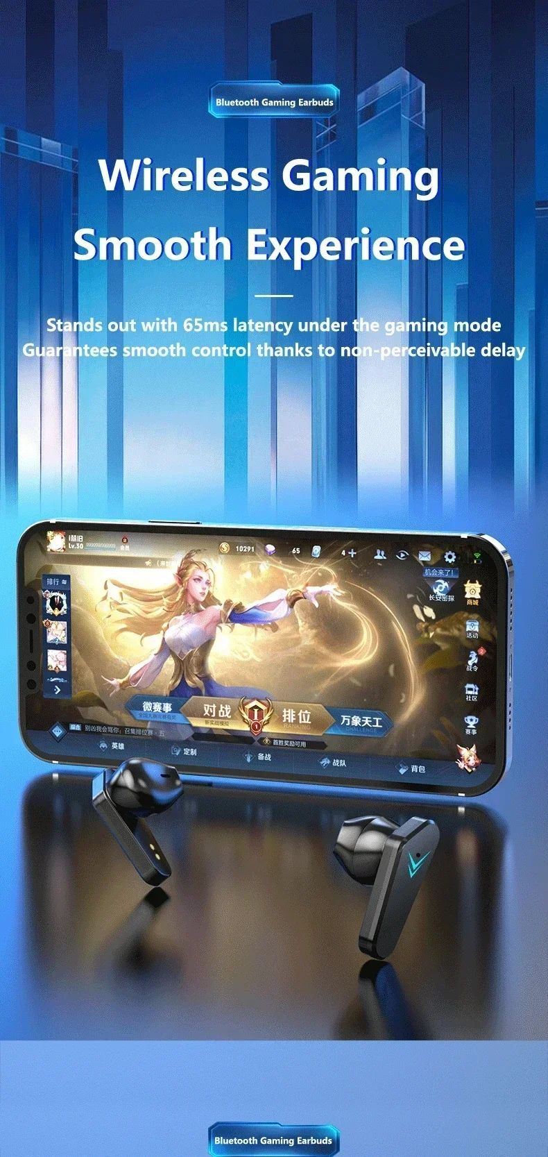 Fone Gamer Bluetooth AR X15 65ms Baixa Latência — Som Imersivo — Hive