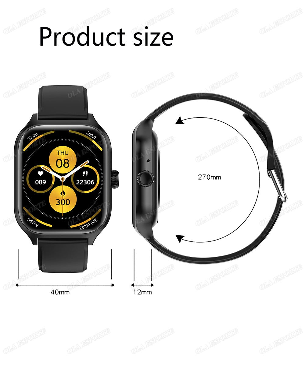 Smartwatch Ola Esporte GT1 com Chamadas Bluetooth e Tela HD 1,8" — imagem 2 de 20