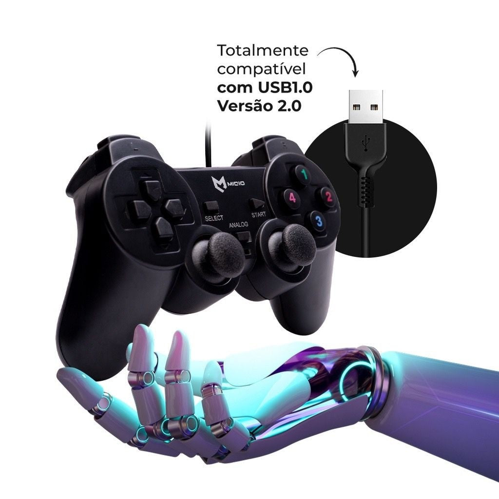 Controle Joystick USB para PC e Console — Precisão Gamer — Hive