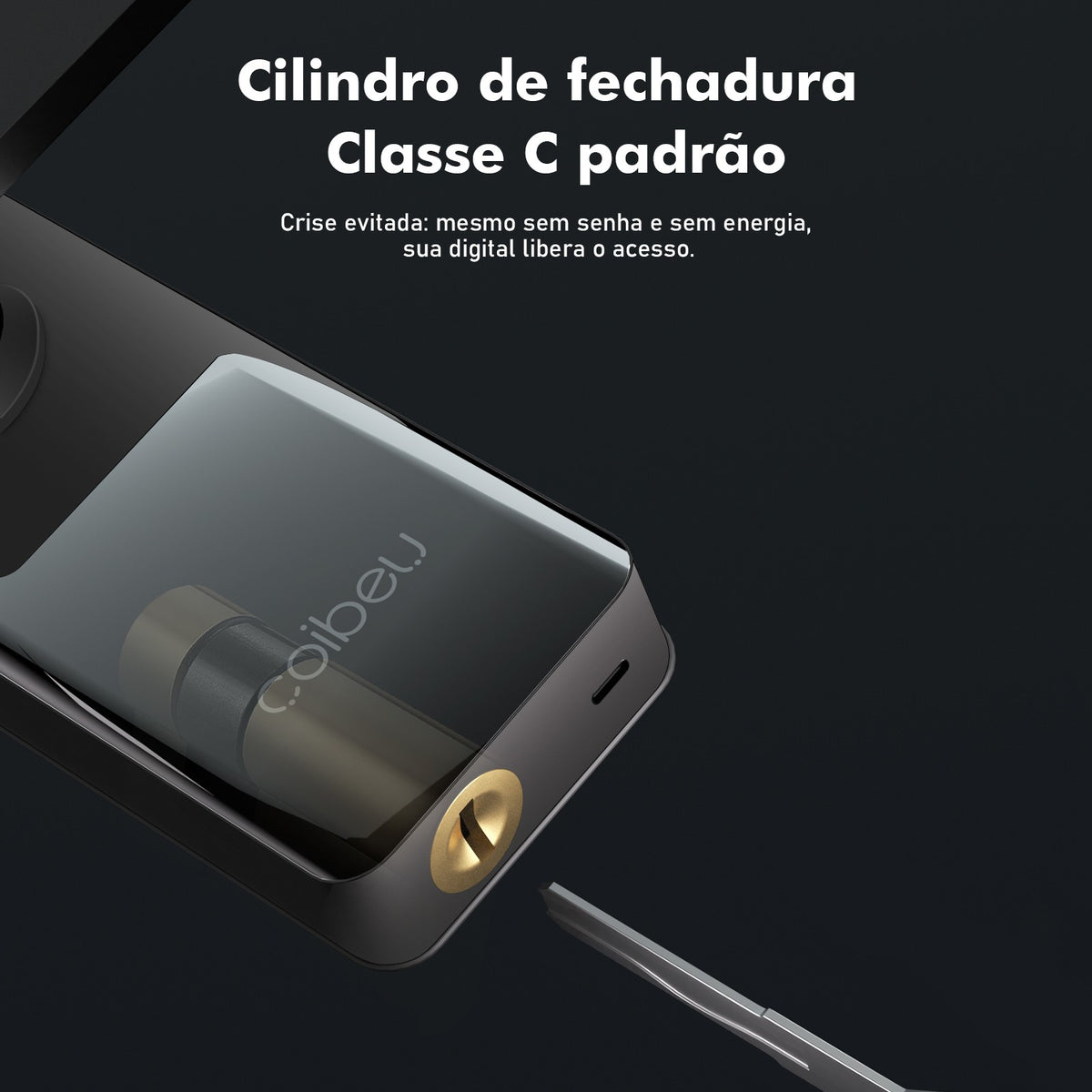 Fechadura Inteligente Biométrica com Senha, Cartão e Bluetooth — imagem 4 de 10