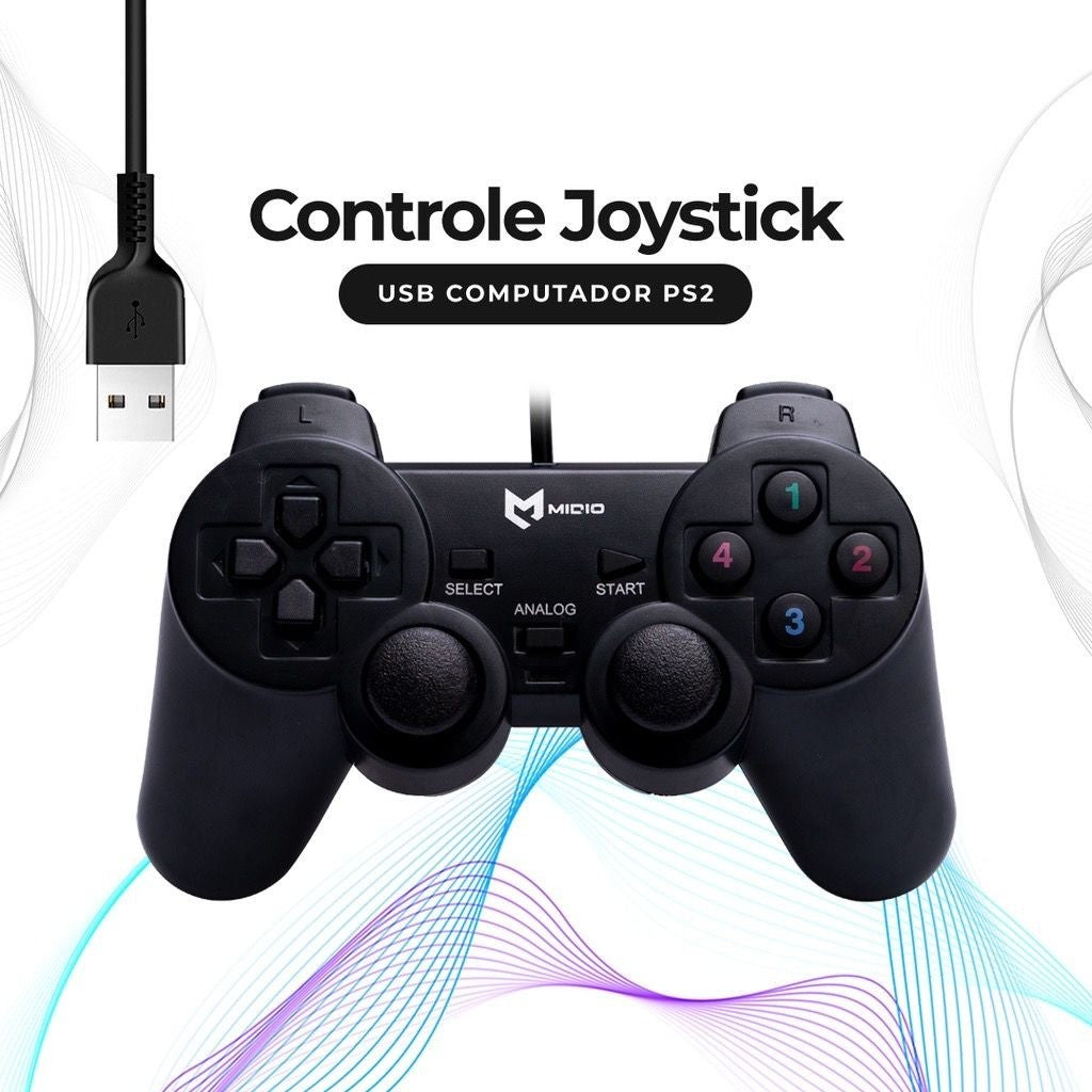 Controle Joystick USB para PC e Console — Precisão Gamer — Hive