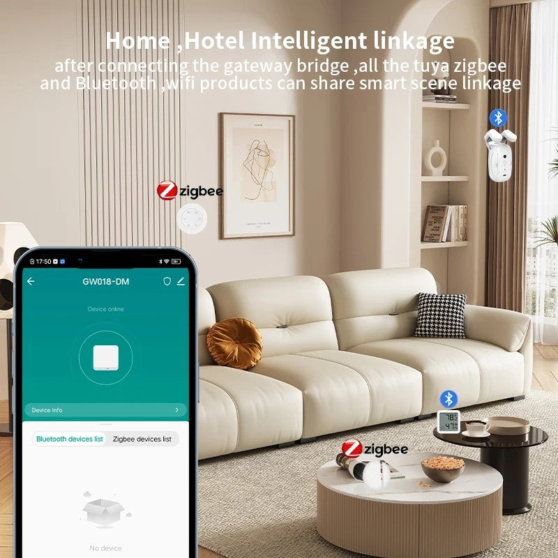 Hub Gateway HIMOJO Tuya Bluetooth ou Multimodo Zigbee — imagem 2 de 8