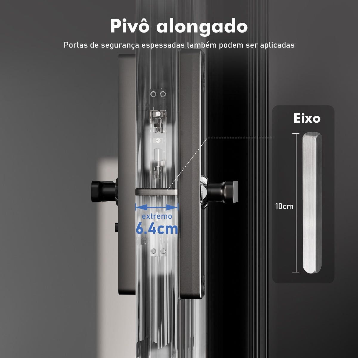 Fechadura Inteligente Biométrica com Senha, Cartão e Bluetooth — imagem 3 de 10