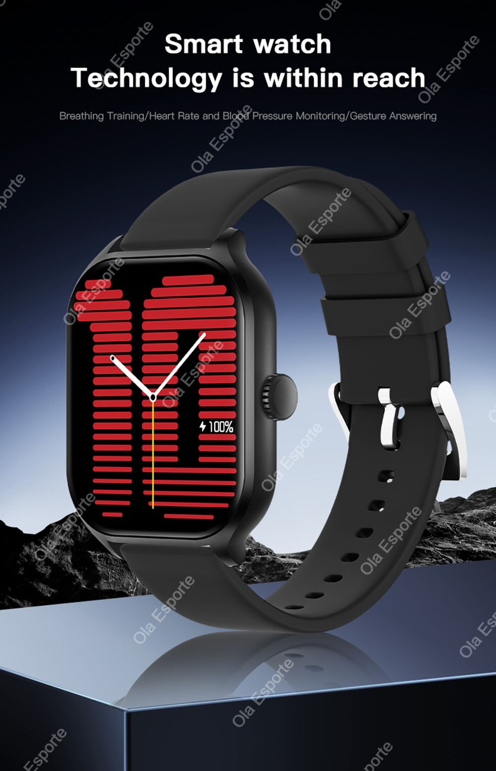 Smartwatch Ola Esporte GT1 com Chamadas Bluetooth e Tela HD 1,8" — imagem 3 de 20