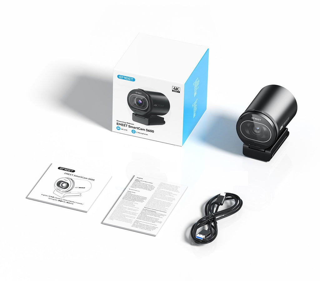 Webcam EMEET S600 4K com Autofoco e Microfones Duplos — imagem 5 de 13