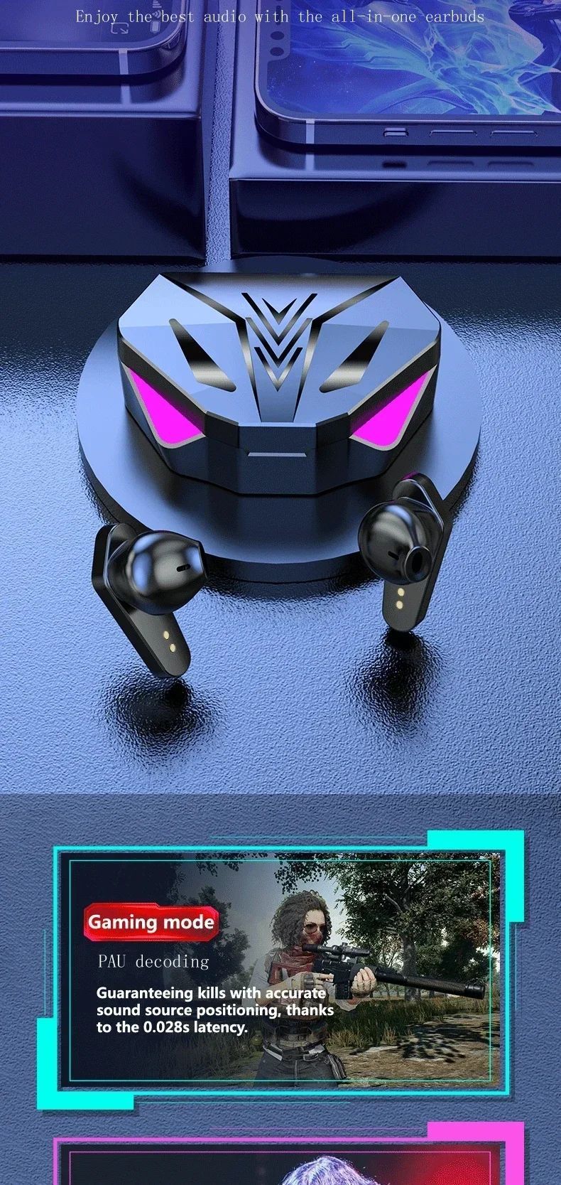 Fone Gamer Bluetooth AR X15 65ms Baixa Latência — Som Imersivo — Hive