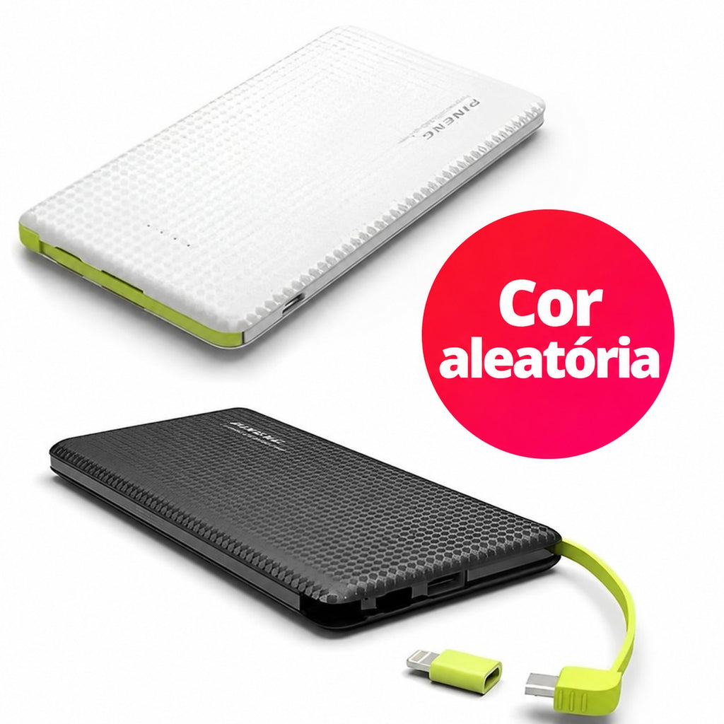 Power Bank 5000mAh ou 10000mAh com Cabo Micro USB Integrado — imagem 3 de 7