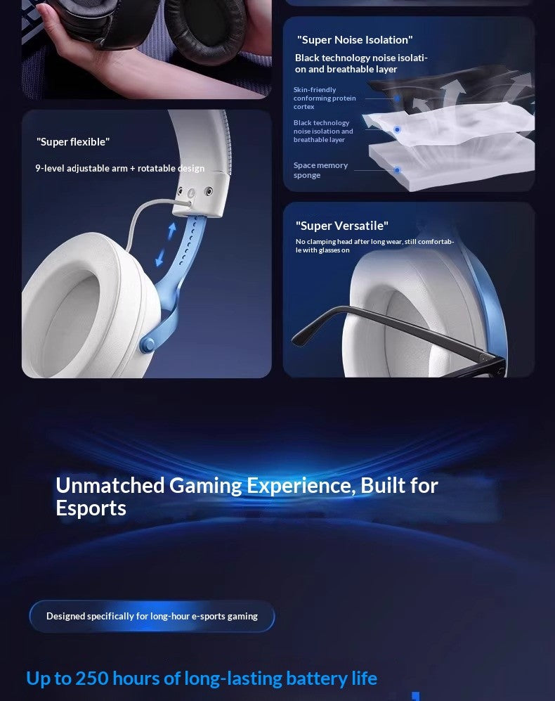 Headset Gamer MCHOSE V9 Pro 2 Sem Fio com Microfone — imagem 22 de 22
