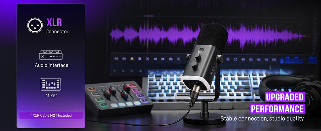 Microfone Dinâmico FIFINE AM8 USB-C e XLR com RGB — imagem 4 de 19