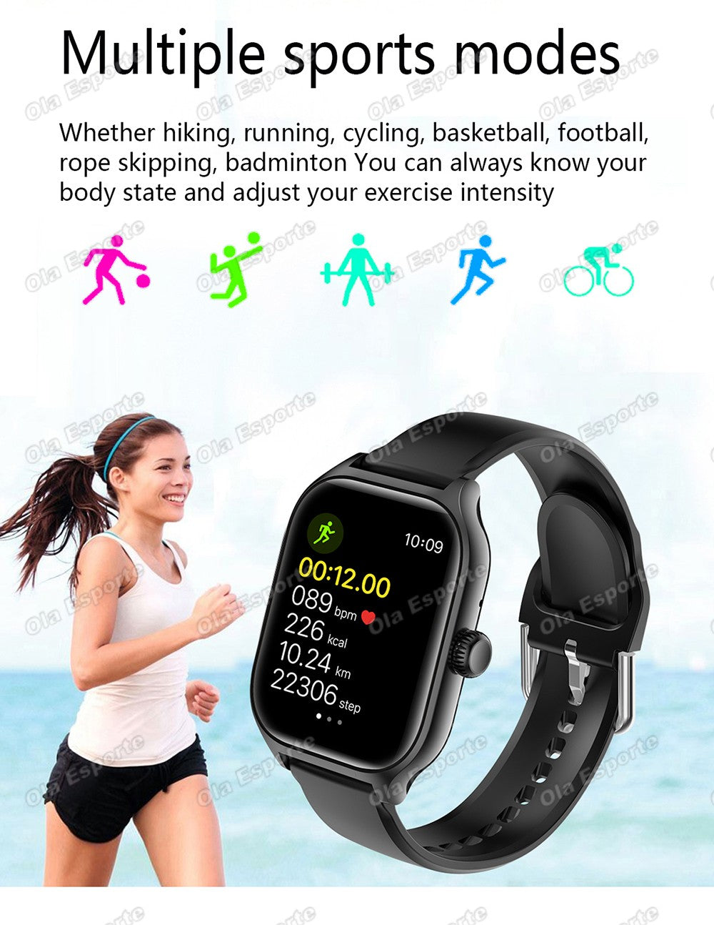 Smartwatch Ola Esporte GT1 com Chamadas Bluetooth e Tela HD 1,8" — imagem 20 de 20