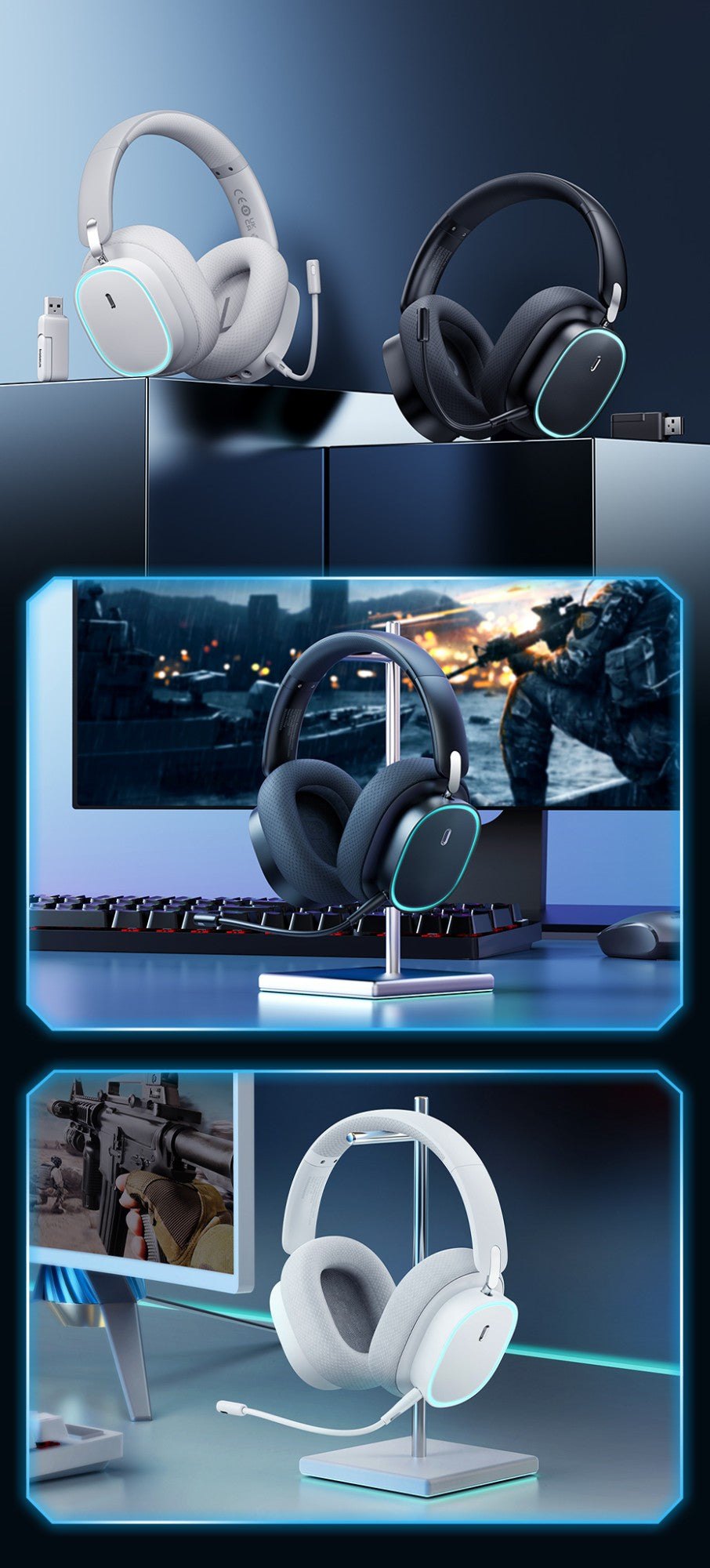 Headset Gamer Baseus AeQur GH02 Multimodo com Microfone