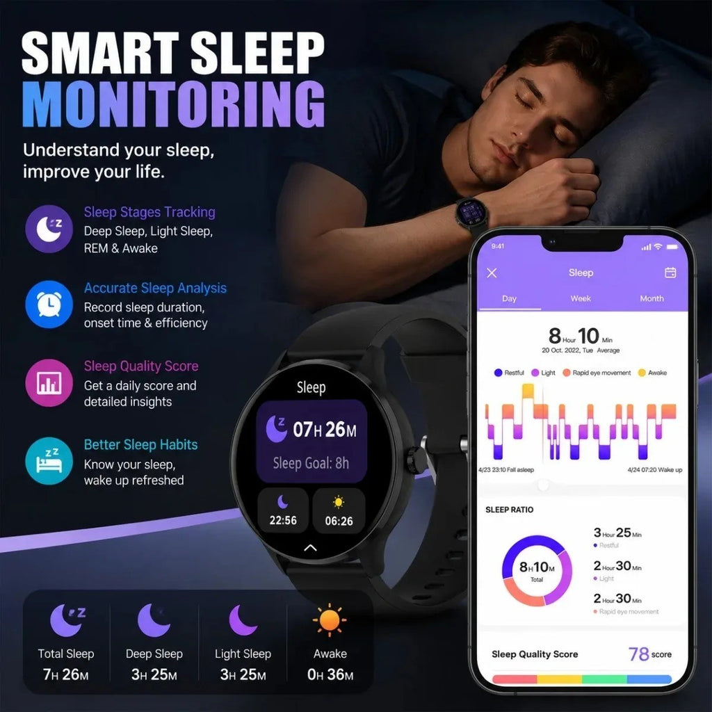 Smartwatch ChiBear com Chamadas Bluetooth e Tela HD 1,26" — imagem 12 de 22