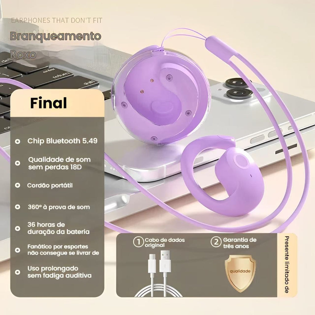 Fone TWS Bluetooth Subwoofer Anti-Ruído Sem Fio — Bass Potente — Hive