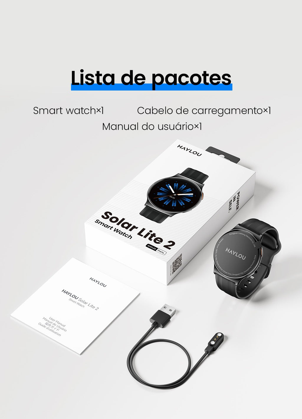 Smartwatch Haylou Solar Lite 2 com Tela AMOLED 1,43" e Bluetooth 5.4 — imagem 21 de 29
